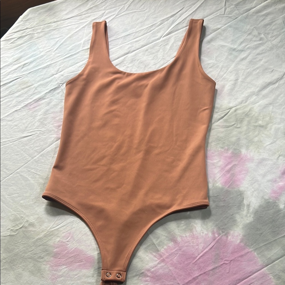 Express Orange Bodysuit with Scoop Neckline
